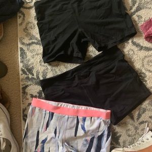Set of workout shorts